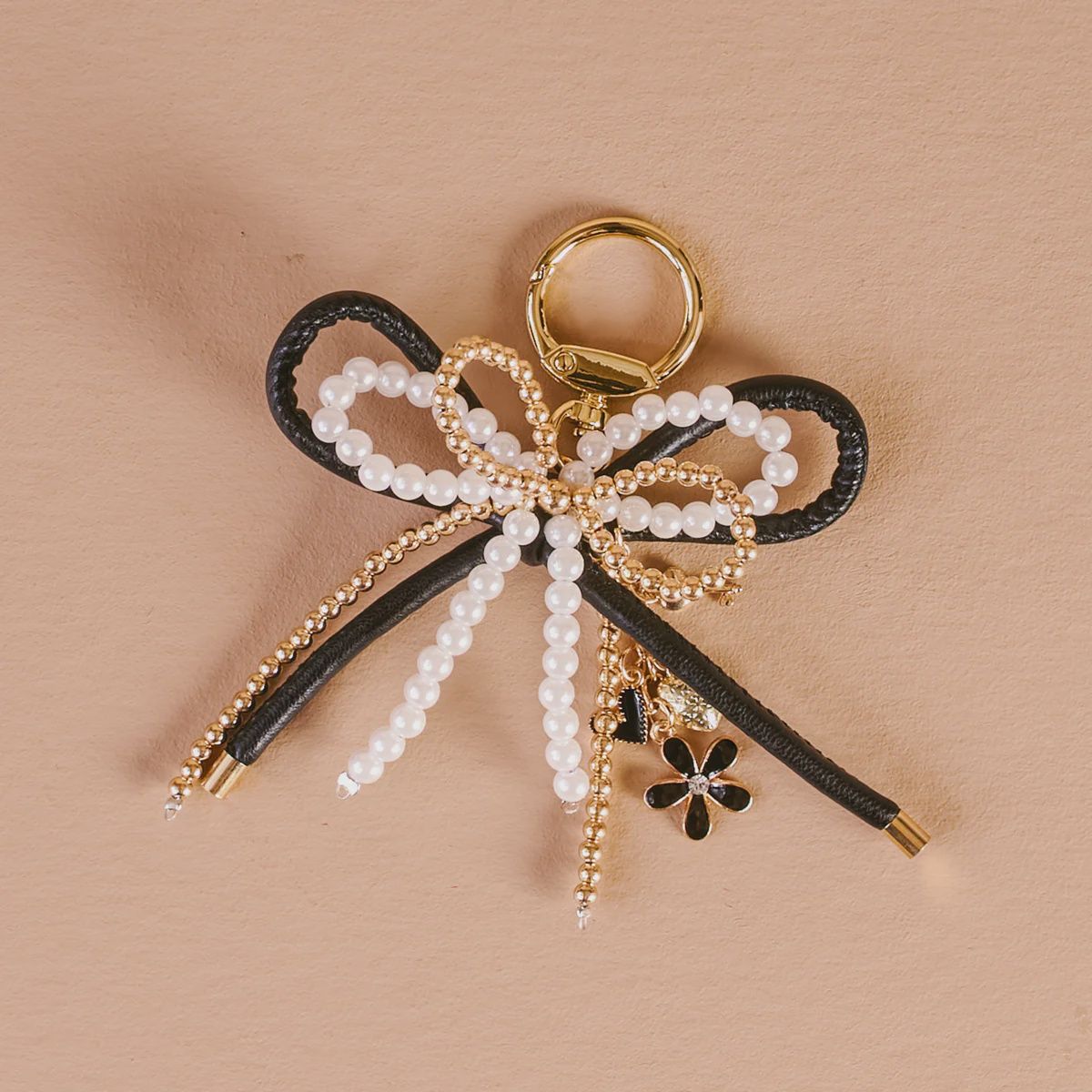 Layered Bows Bag Charm-Luxe Glam, Style: Luxe Glam