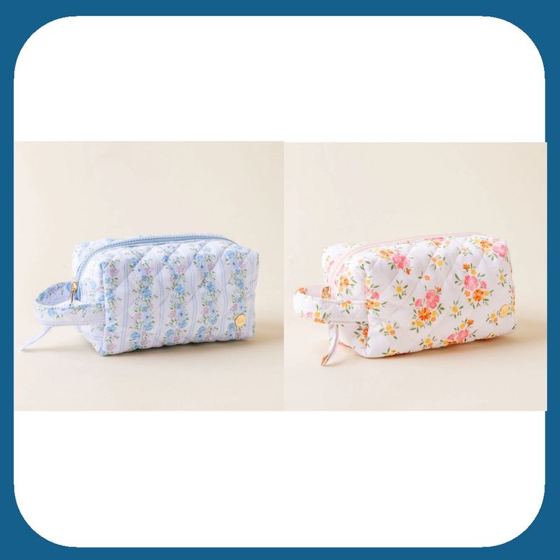 Essentials Quilted Cosmetic Pouch