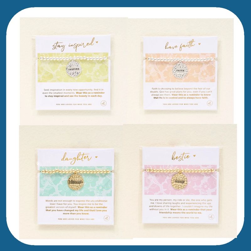 Sentiment Charm Bracelet Gold