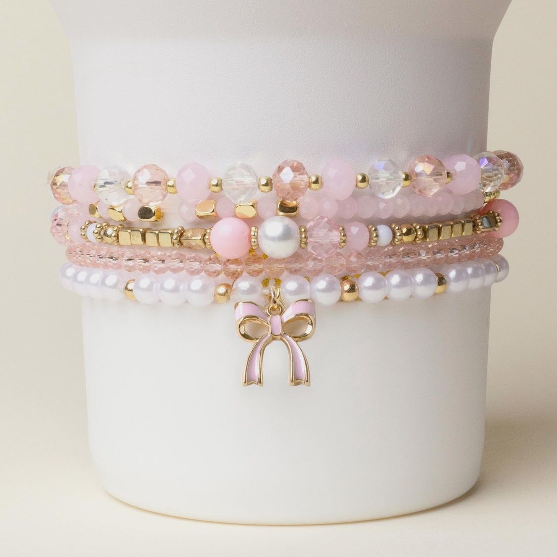 Tumbler Bracelet Stack, Style: Coquette Charm
