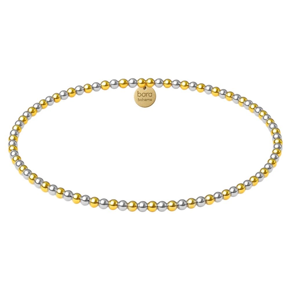 Classic 2Tone Gold Filled Beaded Bracelet