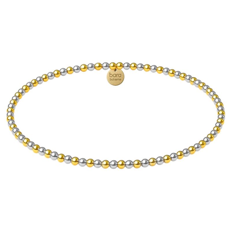 Classic 2Tone Gold Filled Beaded Bracelet