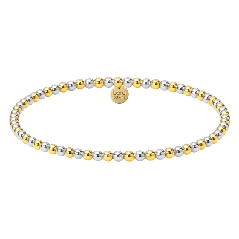 Classic 3MM 2-Tone Gold Filled Beaded Bracelet