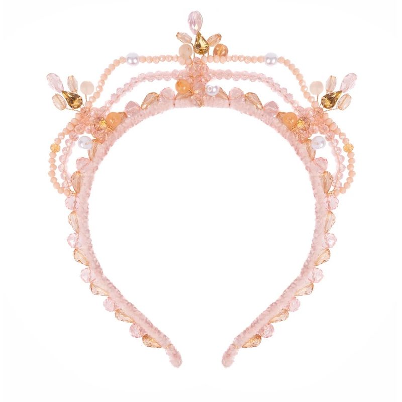 Blushing Crystals Beaded Tiara