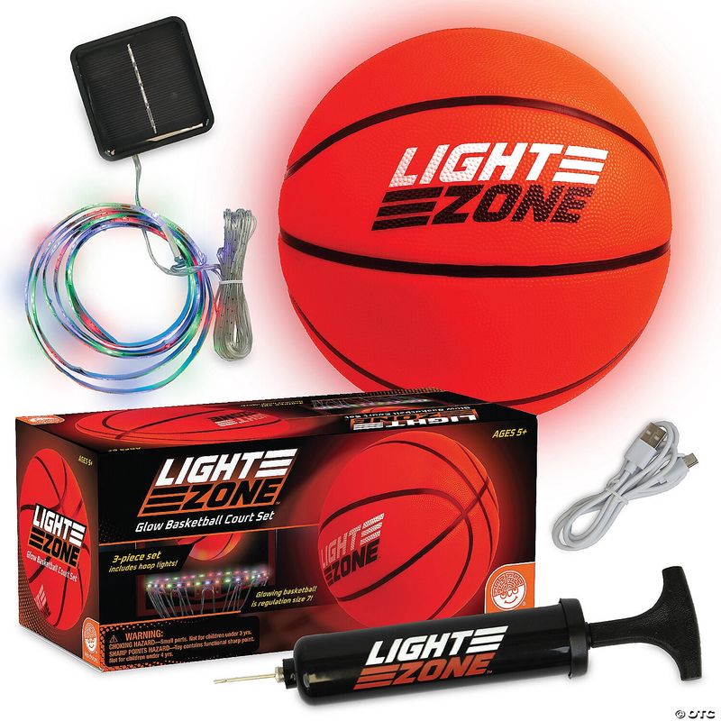 GLOW BASKETBALL COURT SET WITH BONUS HOOP LIGHTS
