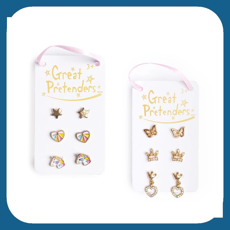 Boutique Studded Earrings 3 Pr