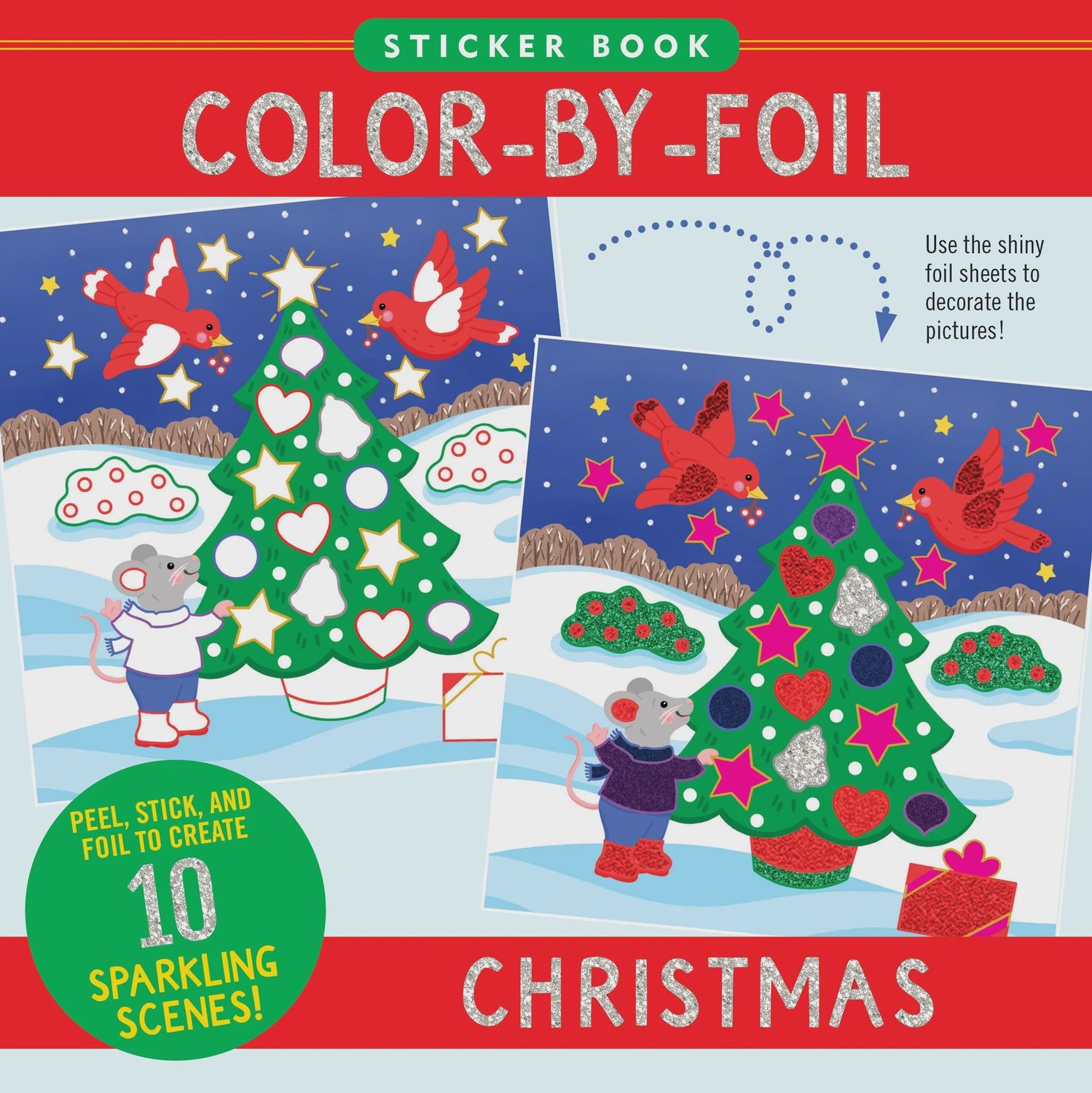 Color-By-Foil Sticker Book, Style: Christmas