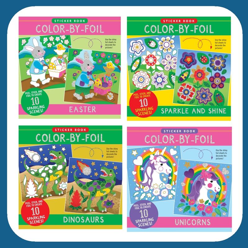 Color Sticker Book Color-By-Foil Sticker Book