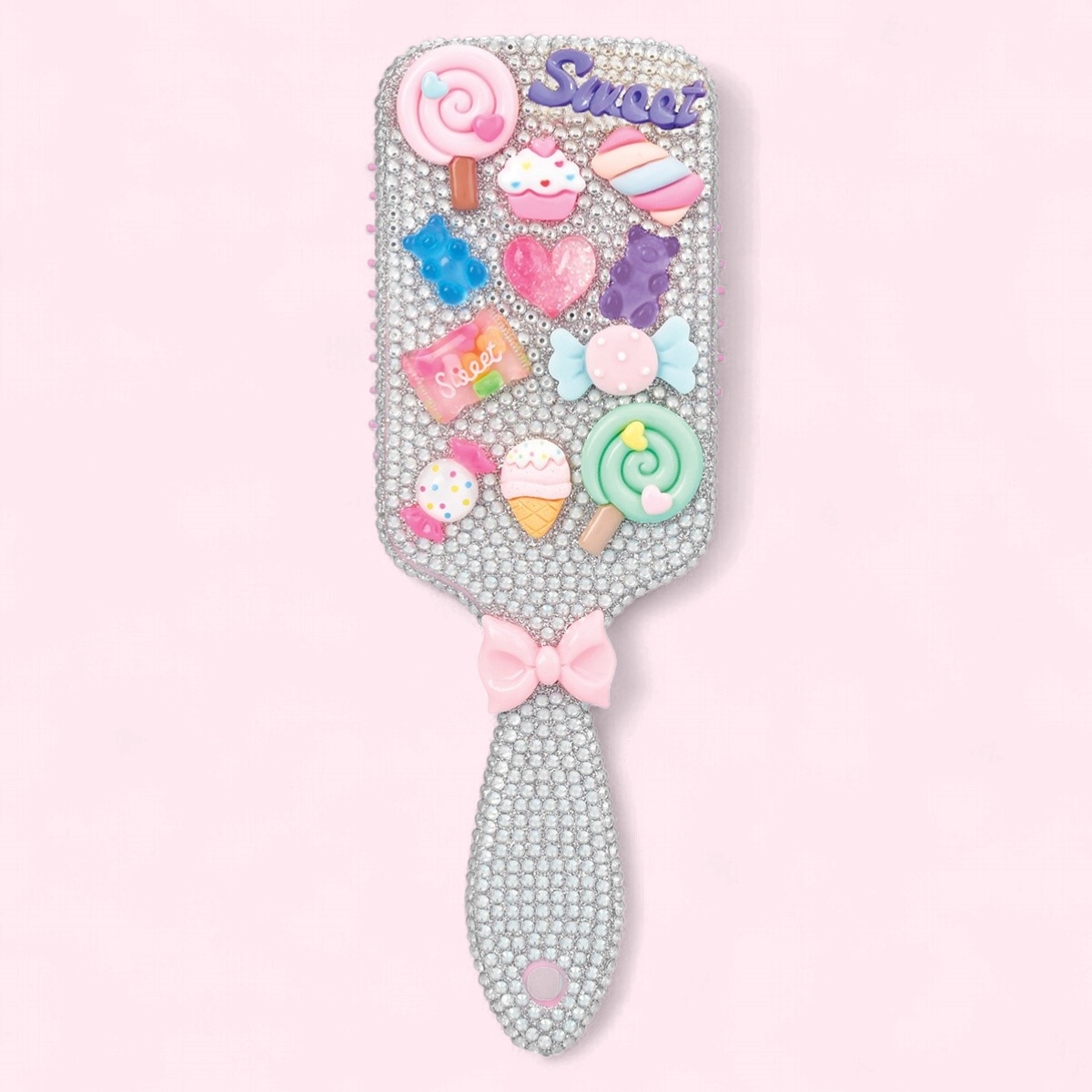 Charming Rhinestone Paddle Brush