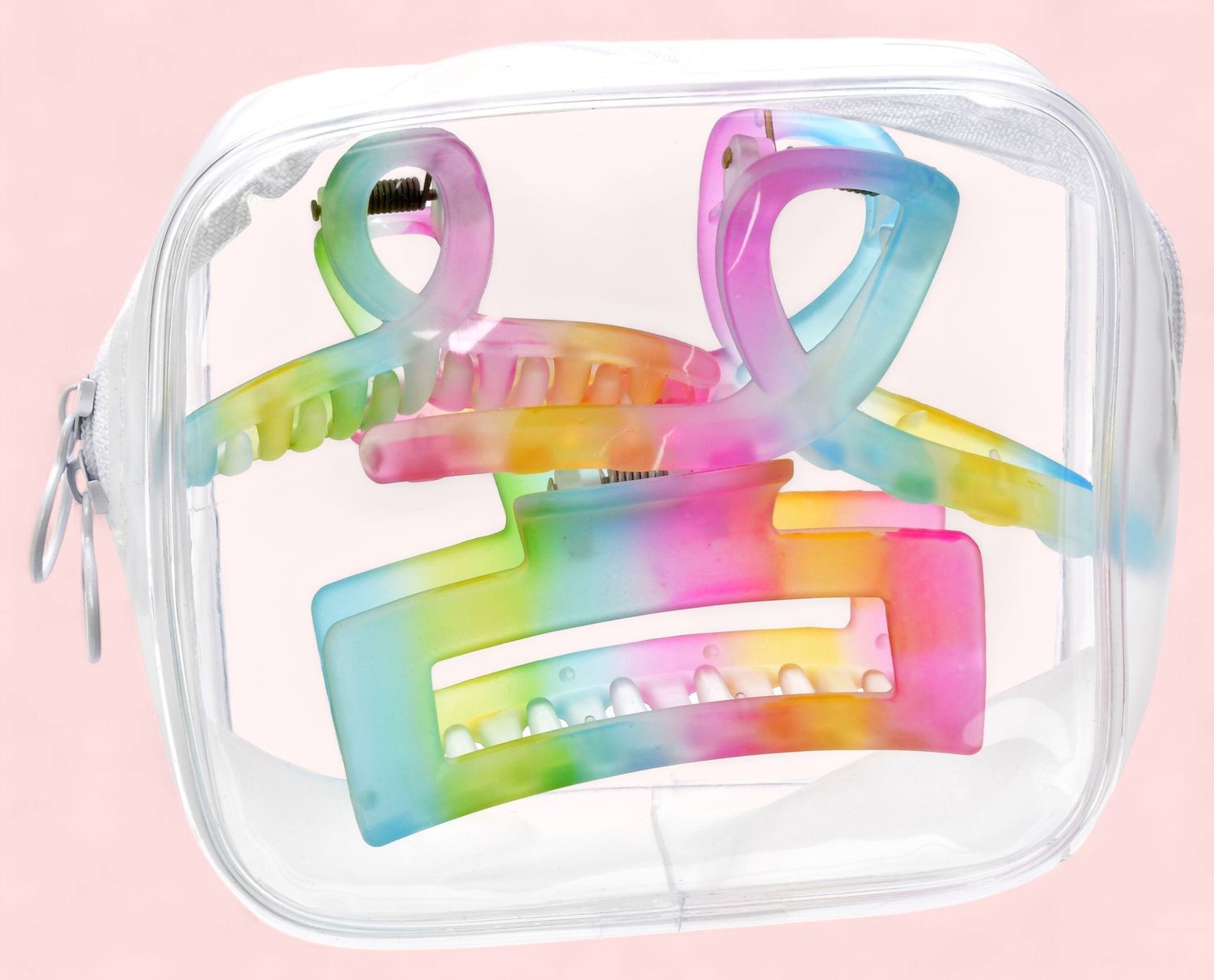 3 PACK RAINBOW CLIPS IN REUSABLE POUCH