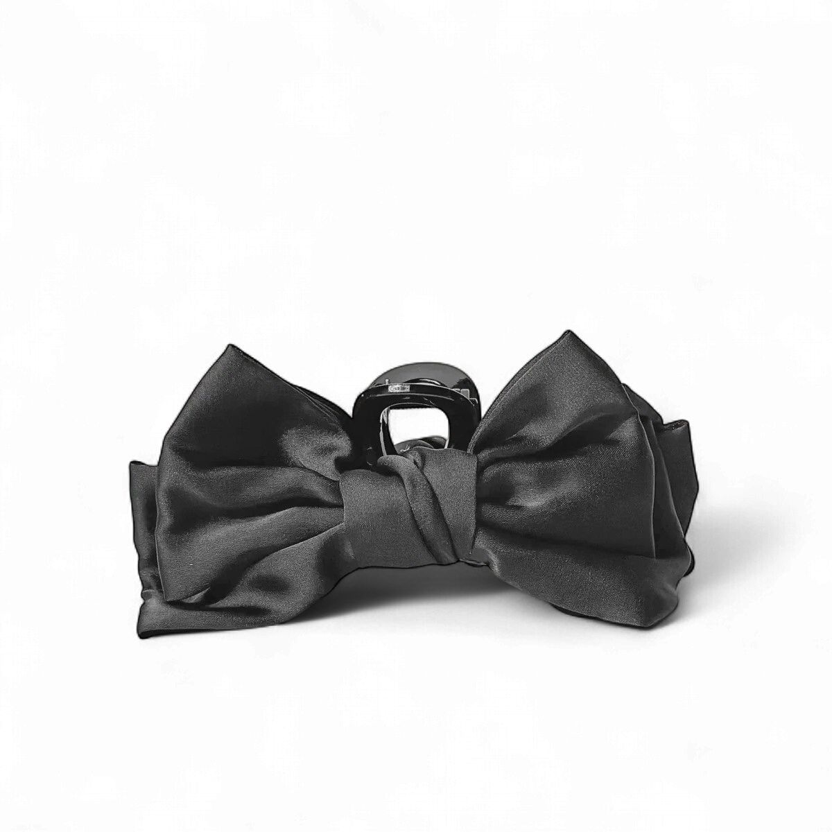Satin Bow Claw Clip, Color: Black