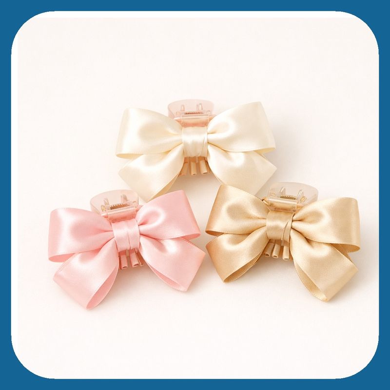 Satin Bow Claw Clip