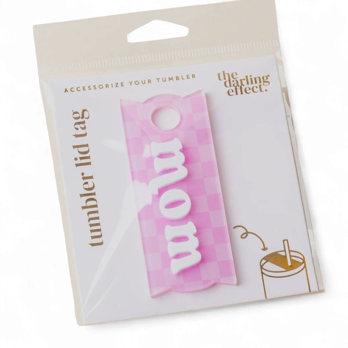 Tumbler Lid Tag, Style: Mom