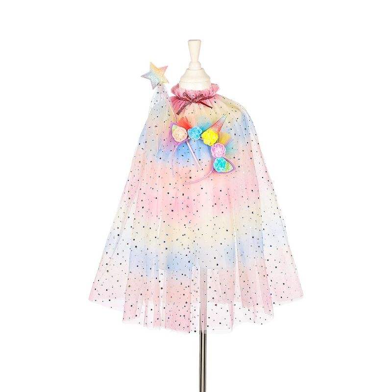Unicorn cape + tiara + wand set
