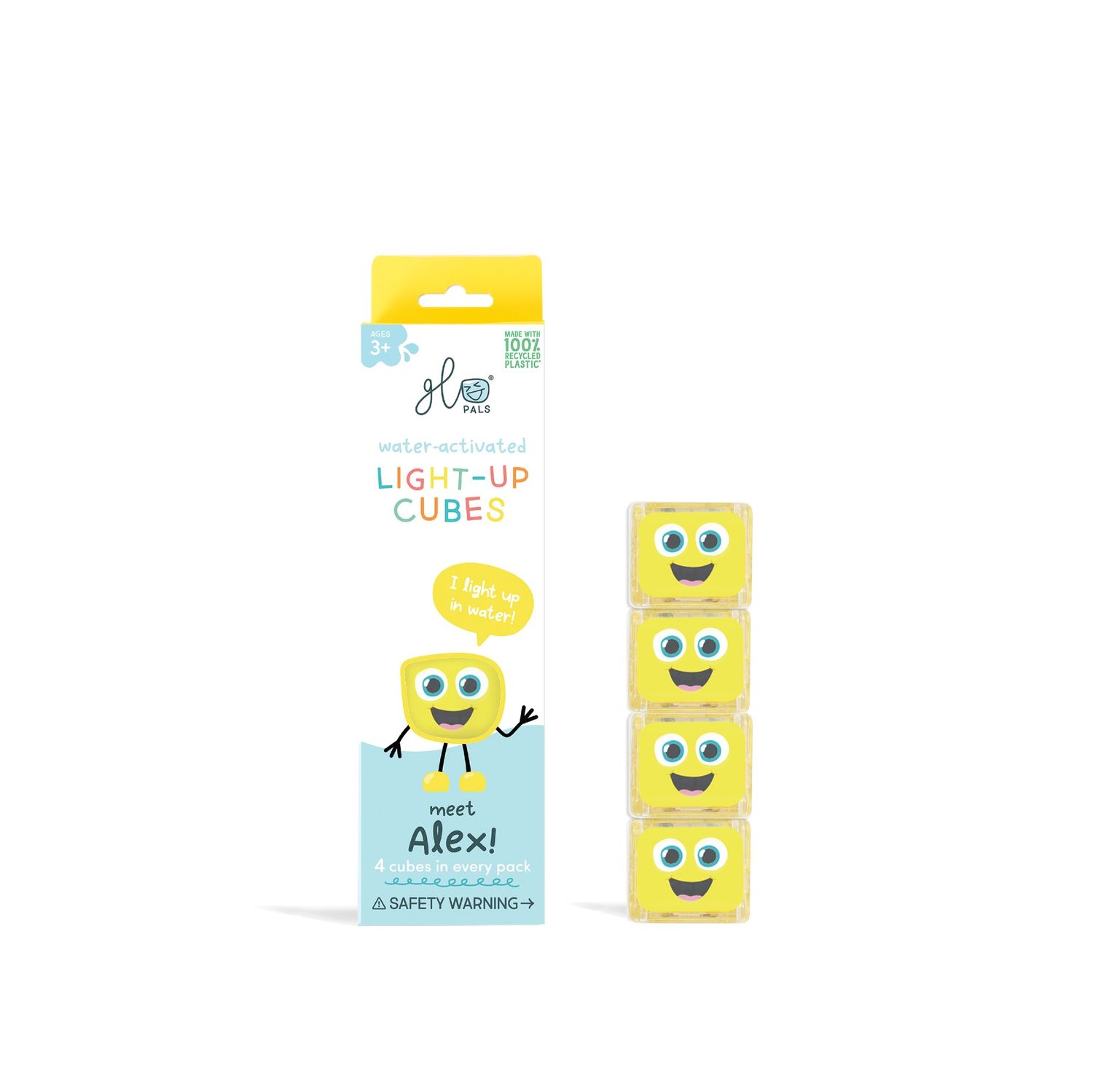 Glo Pals Light Up Cubes, Color: Yellow