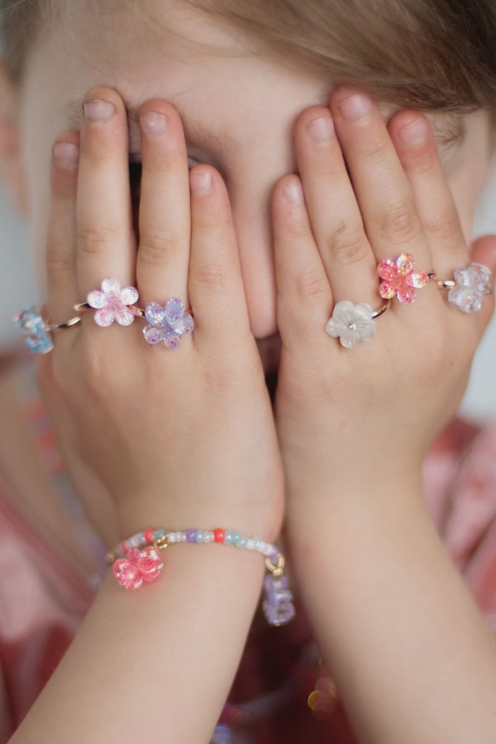 Boutique Ring Sets, Style: Shimmer Flower