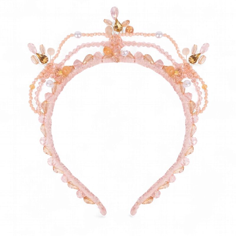 Blushing Crystals Beaded Tiara
