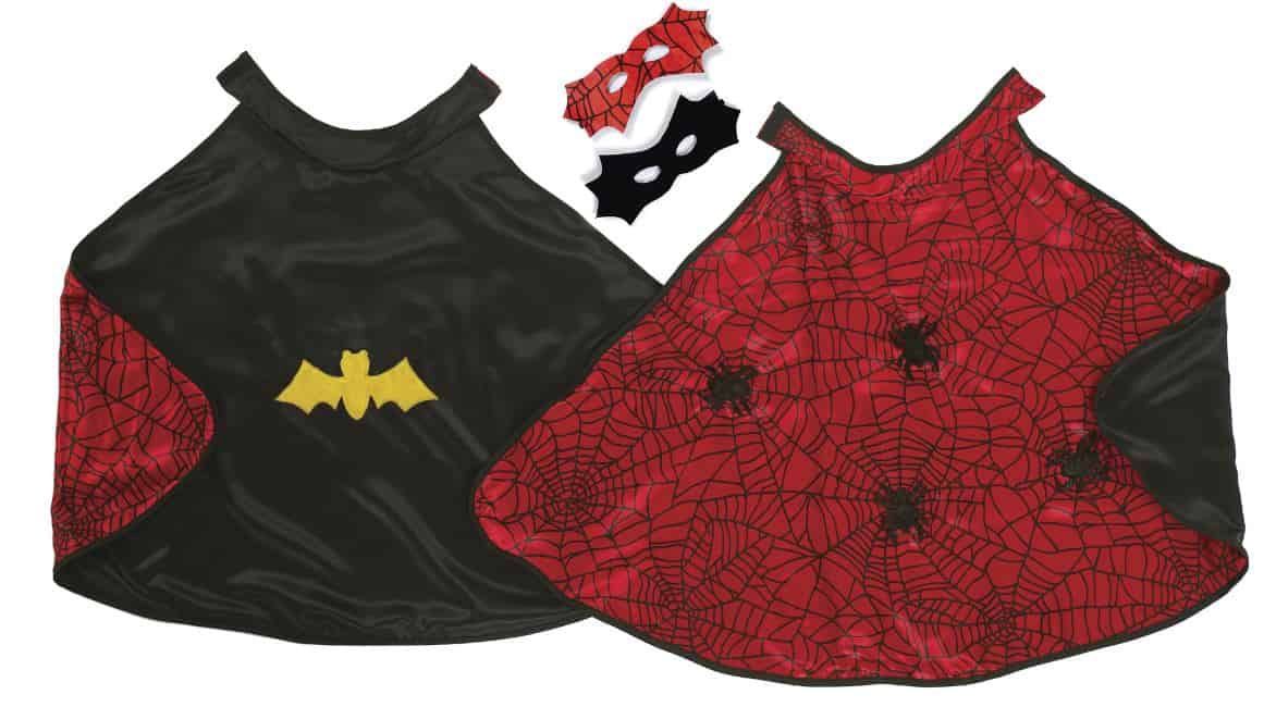 Reversible Spider Bat Cape &amp; Mask, Size 4-6