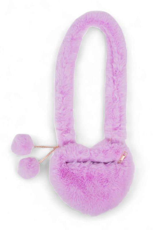 Lilac Love Furry Purse