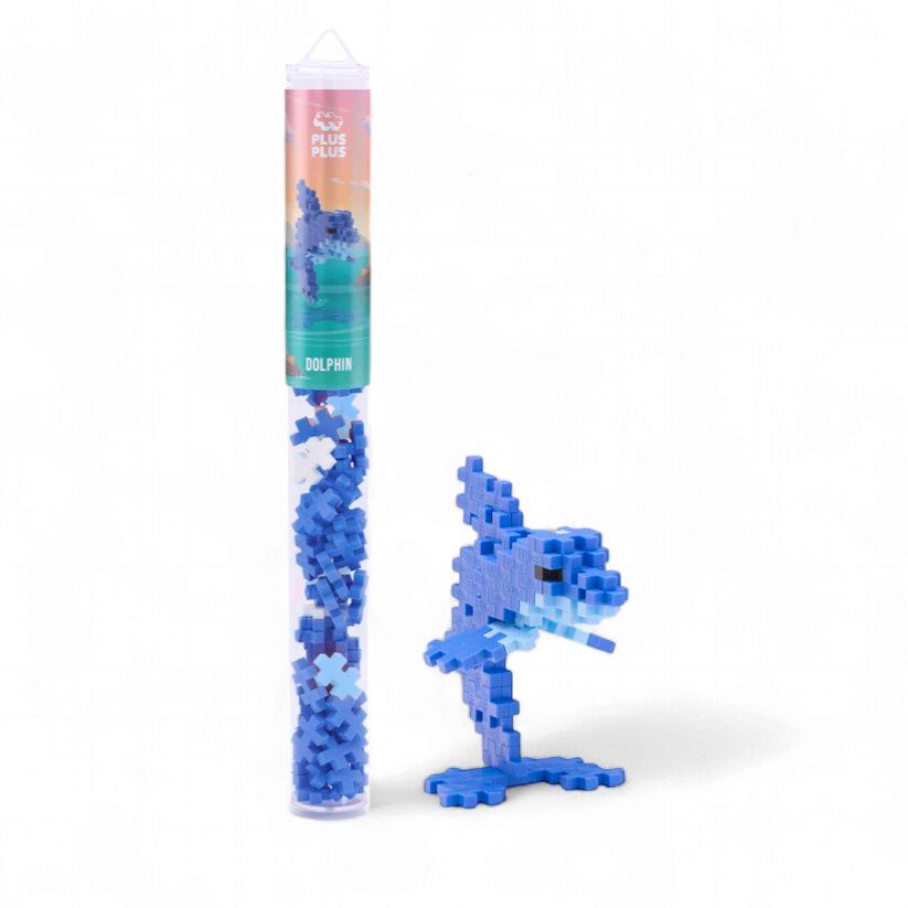 Plus Plus 70pc Tubes-Aquatic, Style: Dolphin