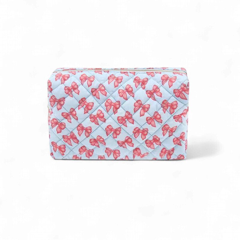 Cosmetic Bag, Style: Blue Bow