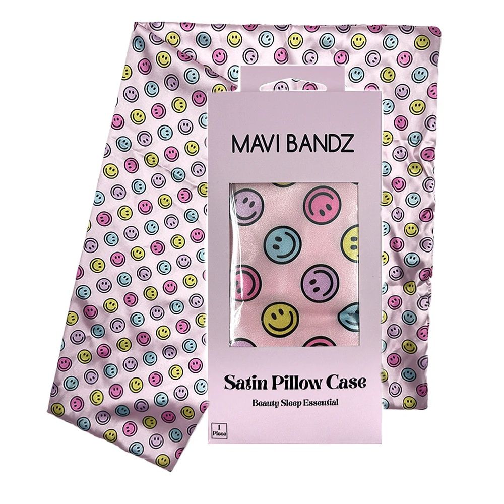 Satin Pillowcase, Style: Smiley
