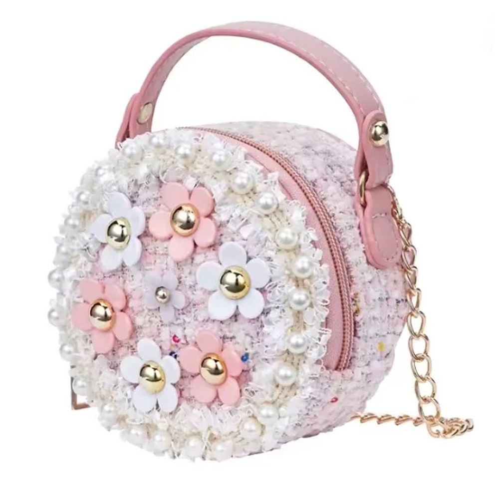 Flower Tweed Mini Purse