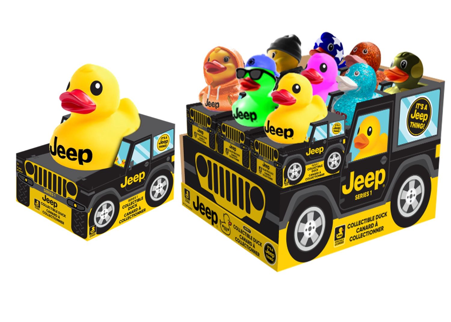 Jeep® Branded Ducks 2" Vinyl Paper Jeep 4x4 CDU