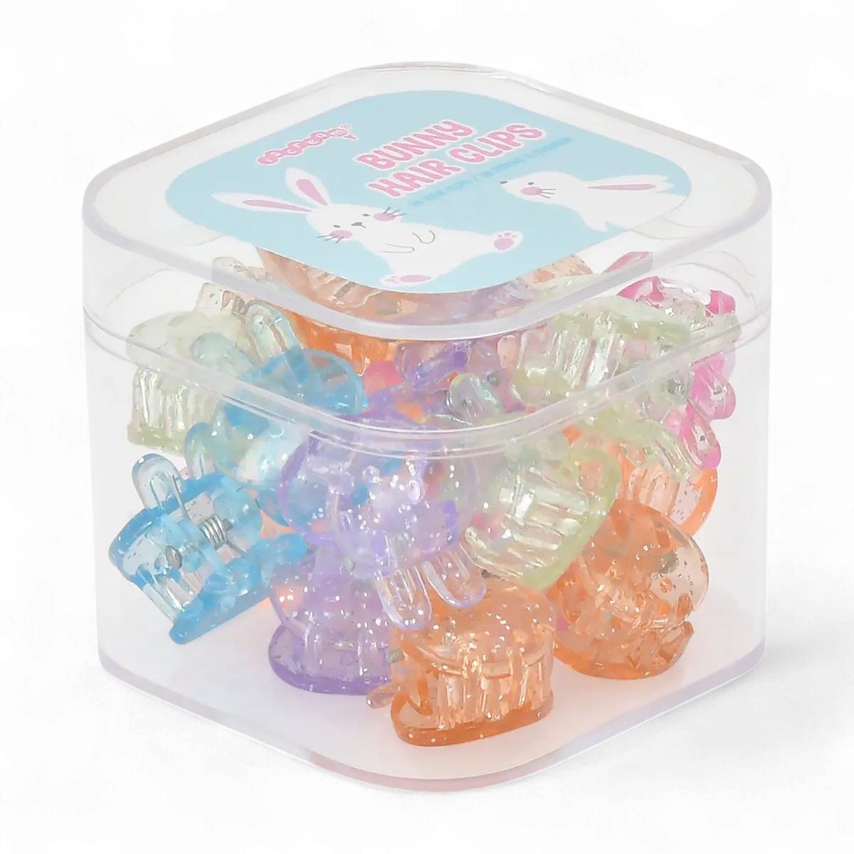 Mini Colorful Bunny Hair Clips Set