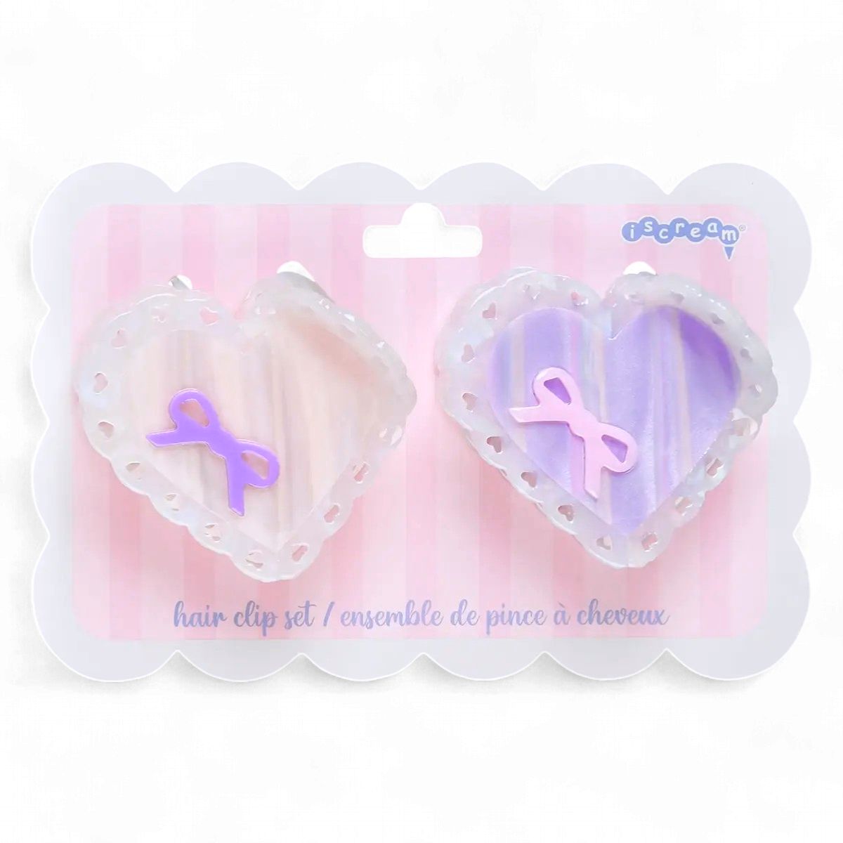 Heart Bow Hair Clips