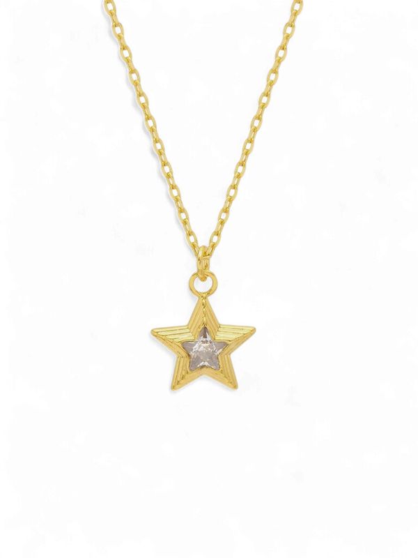 Blue Star Necklace-Gold Plated