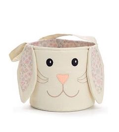 Easter Bunny Canvas Basket, Color: Purple