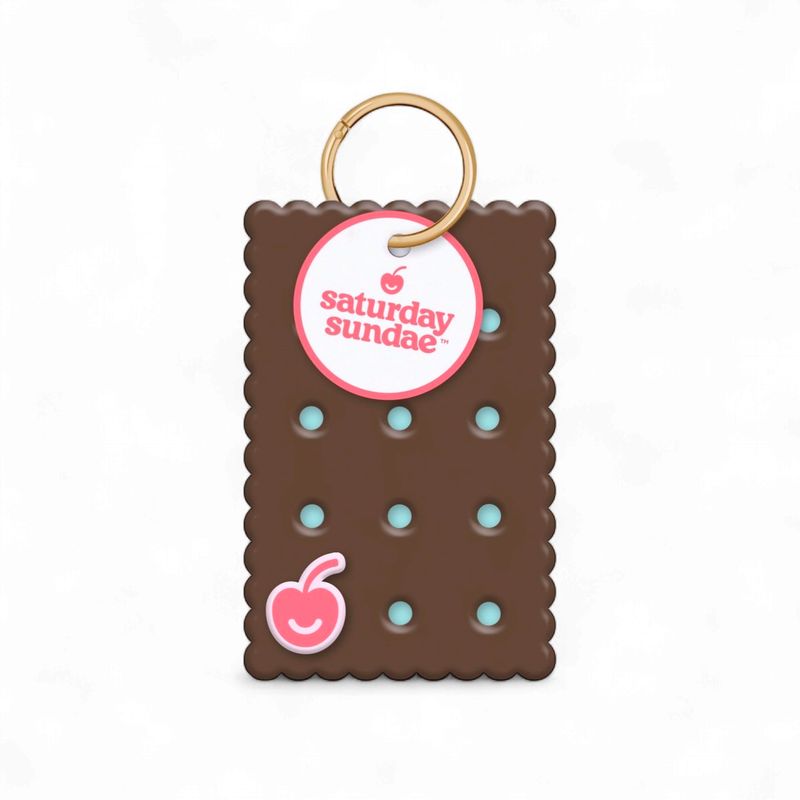 Strawberry Mini Ice Cream Sandwich  Charm Note Card