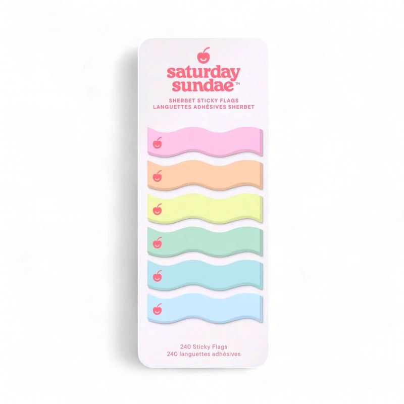 Cherry Ripple Sherbet Sticky Notes  &amp; Flags