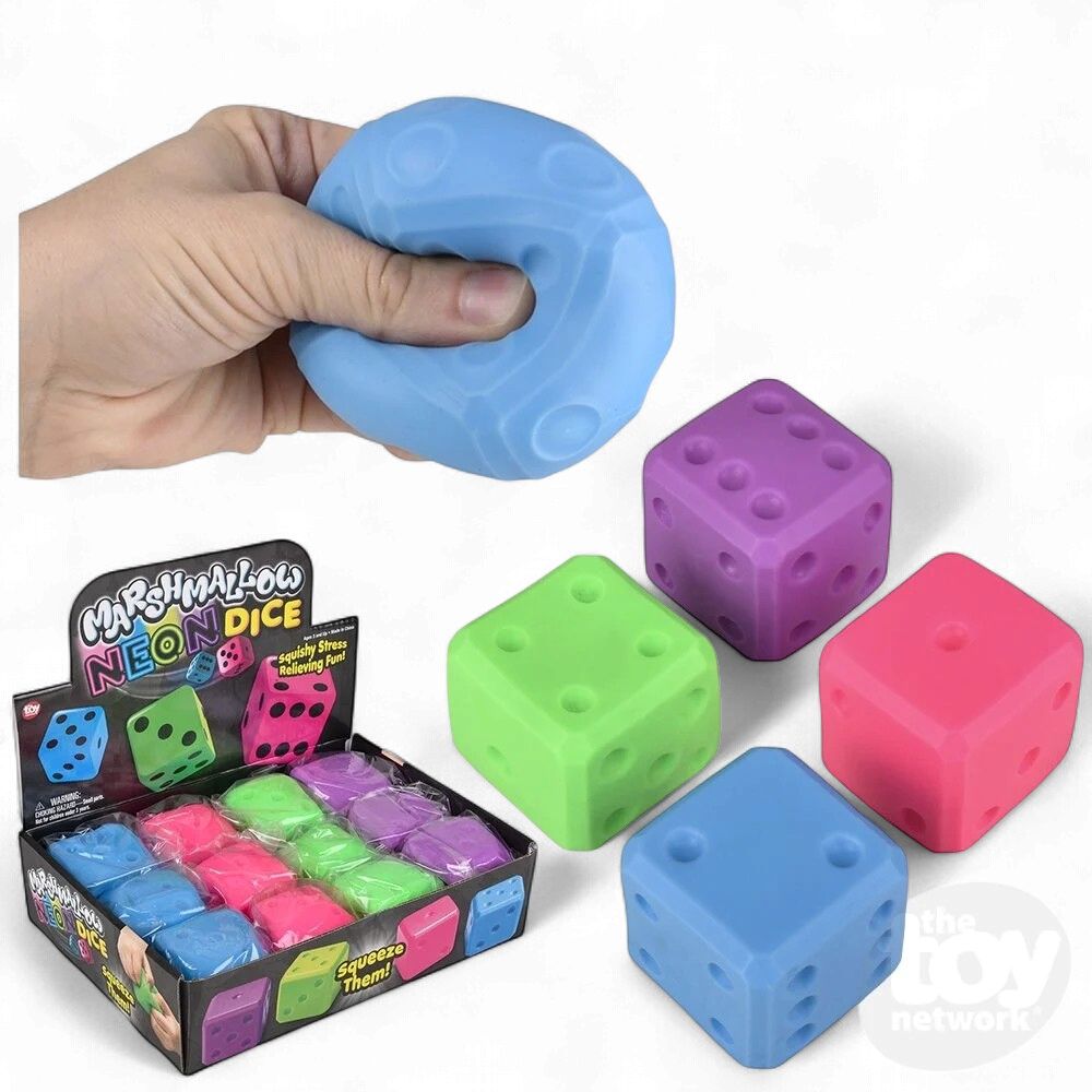 Marshmallow Neon Dice