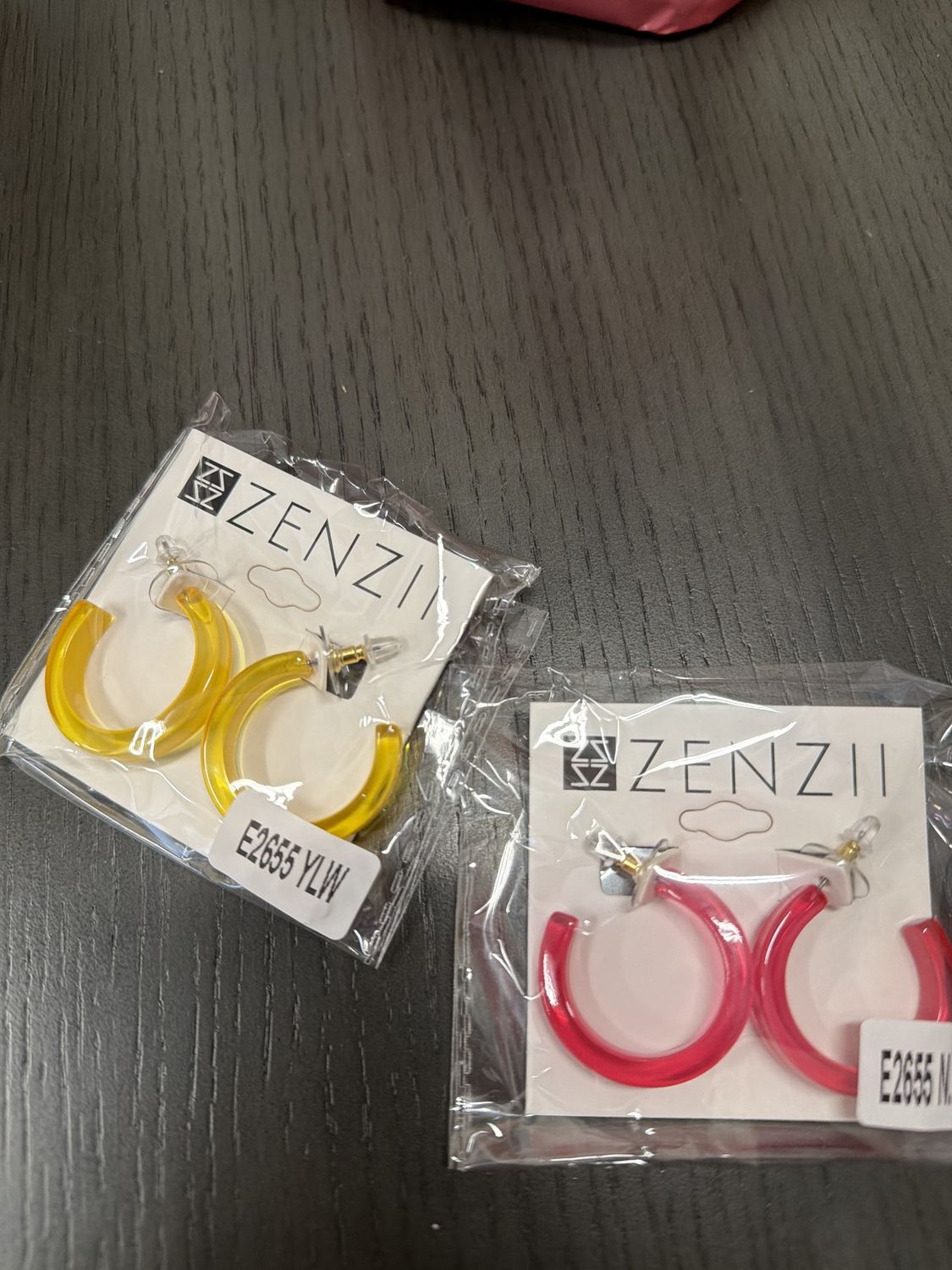 Resin Hoop Earrings