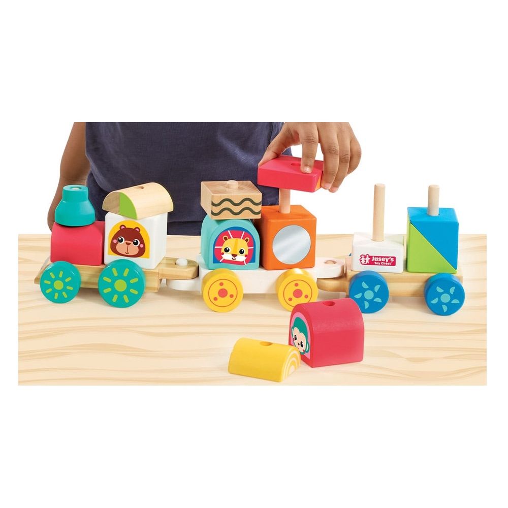 Animal Friends Wooden Stacking Train