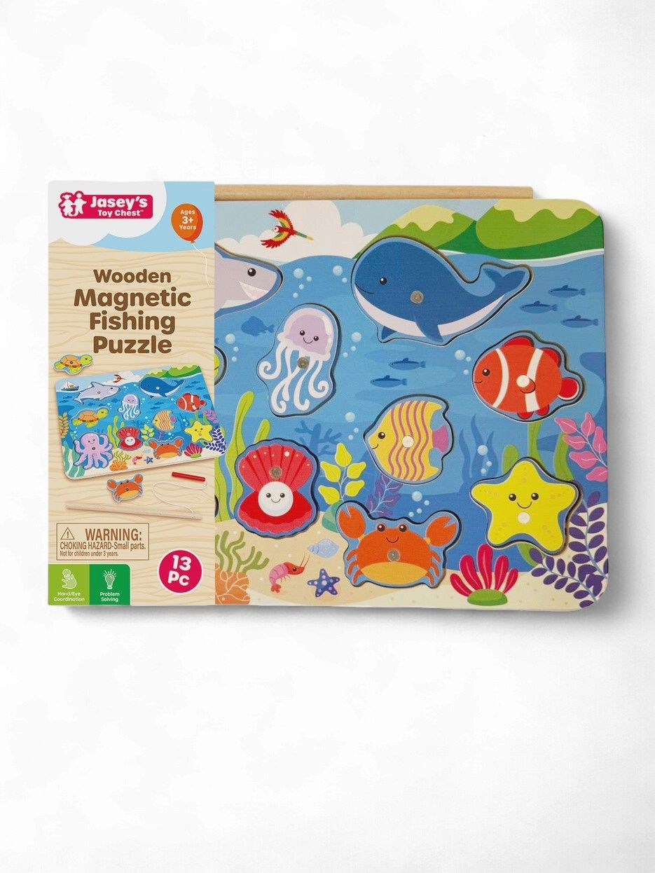 Wooden Magnetic Fishing Puzzle