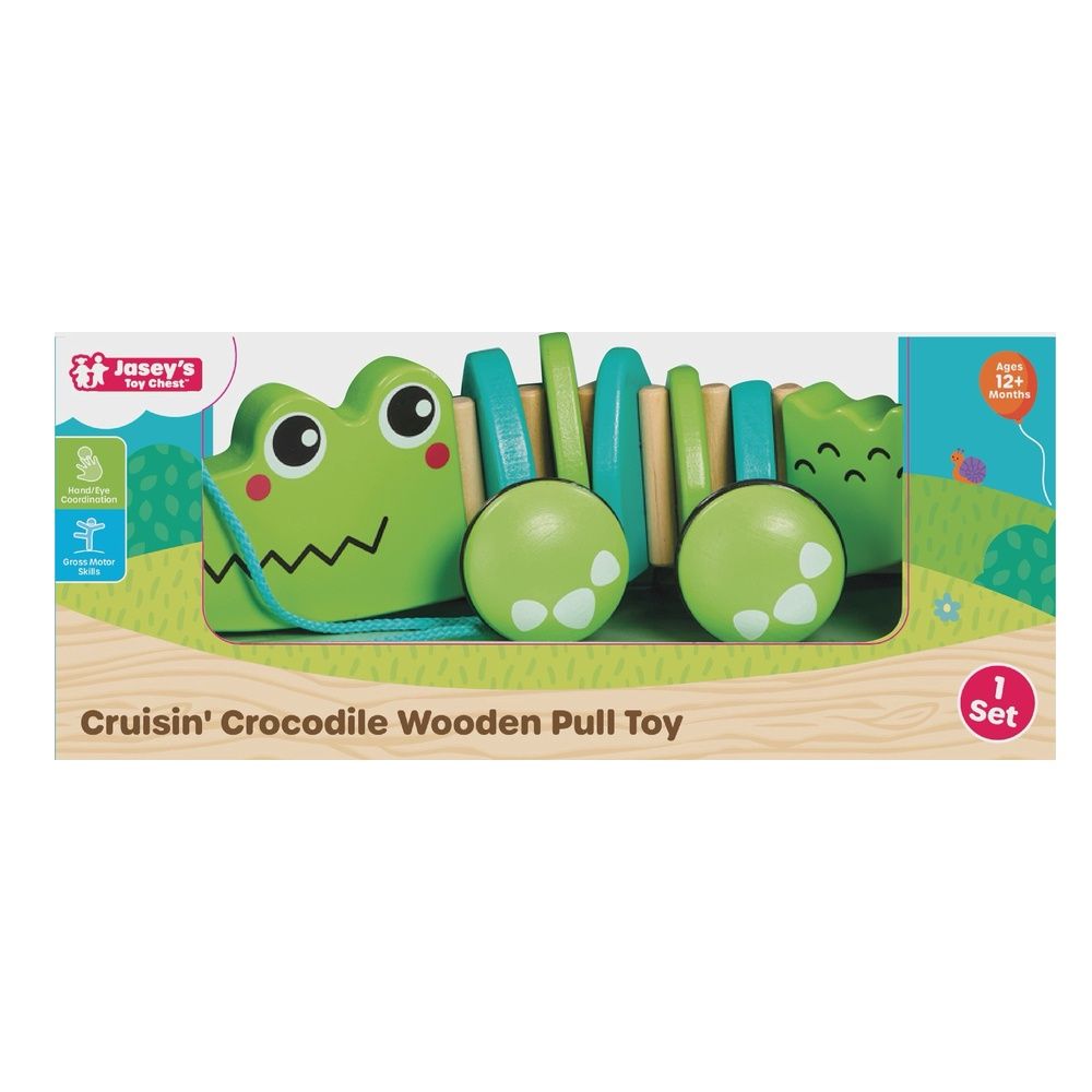 Cruisin' Crocodile Wooden Pull Toy