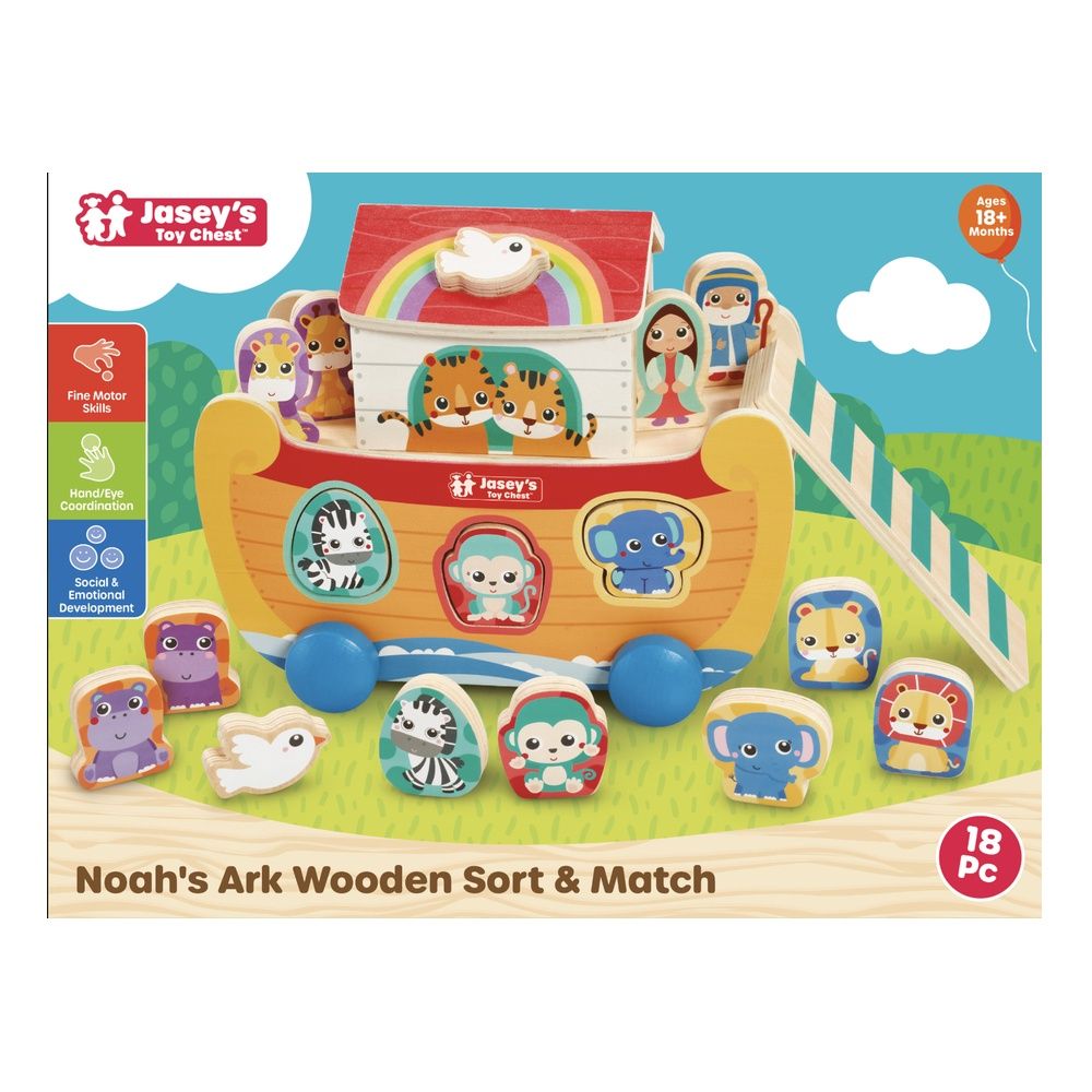 Noah's Ark Wooden Sort &amp; Match