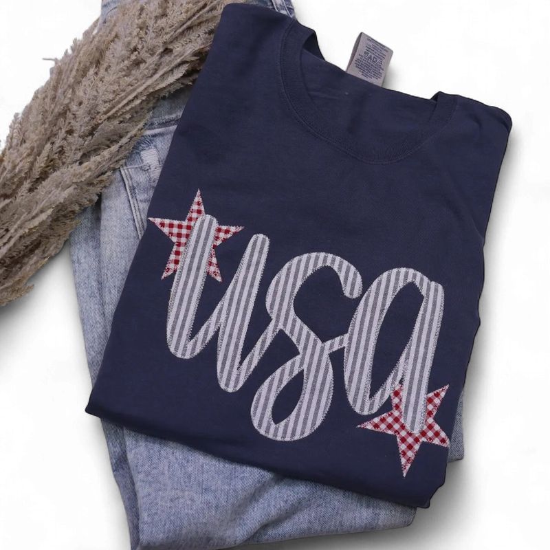 Denim USA Patriotic 4th of July Short Sleeve