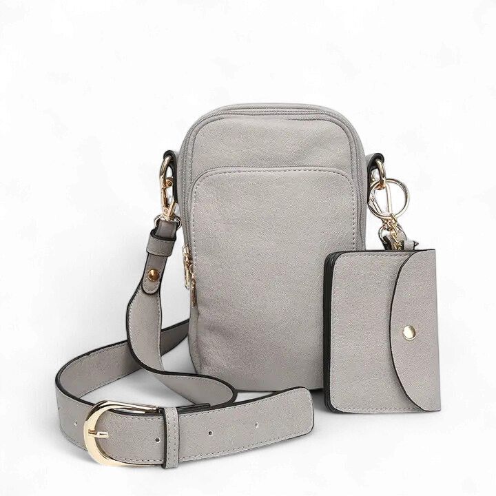 Parker 3 Compartment Crossbody, Color: Grey
