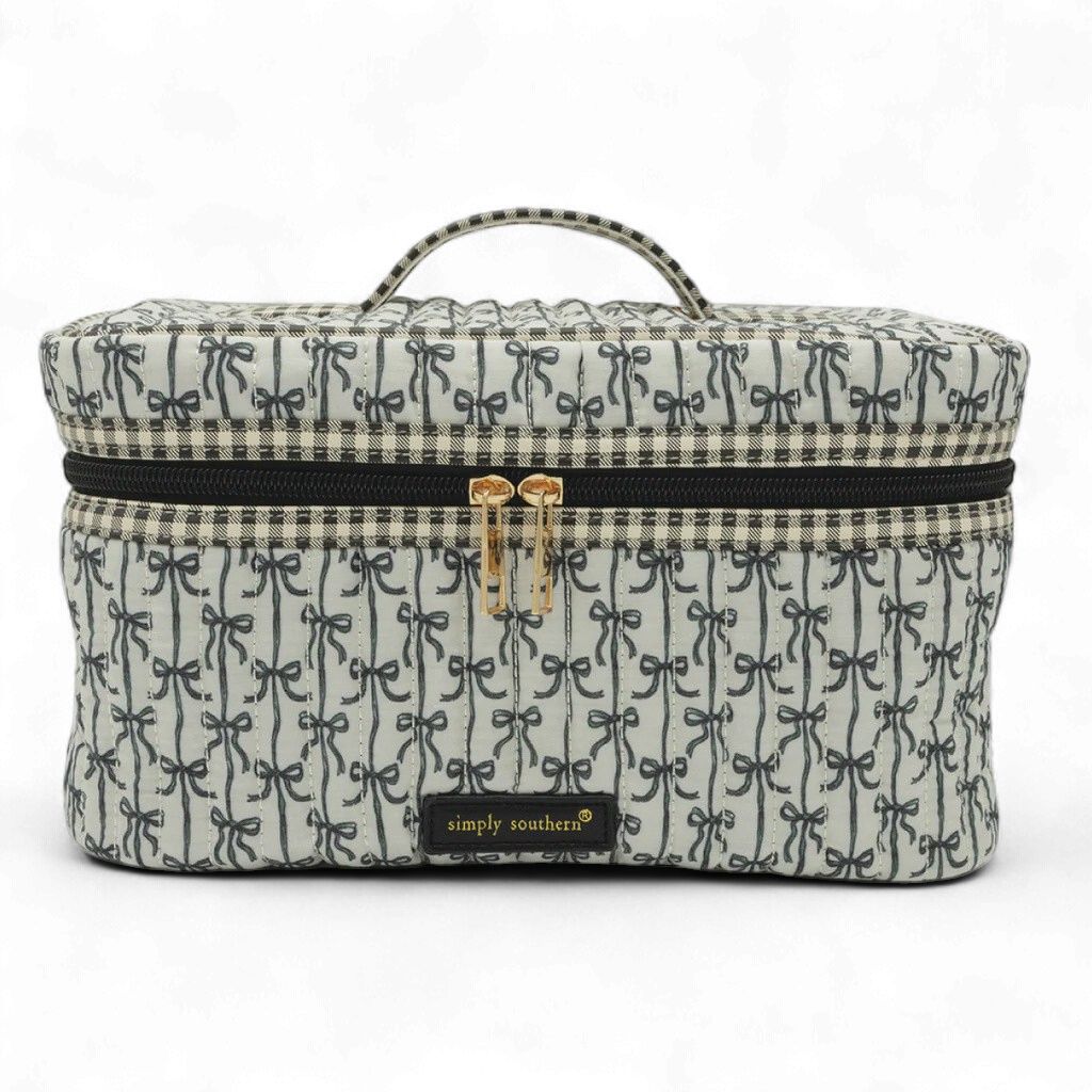 Quilted Train Bag, Style: Black Bow