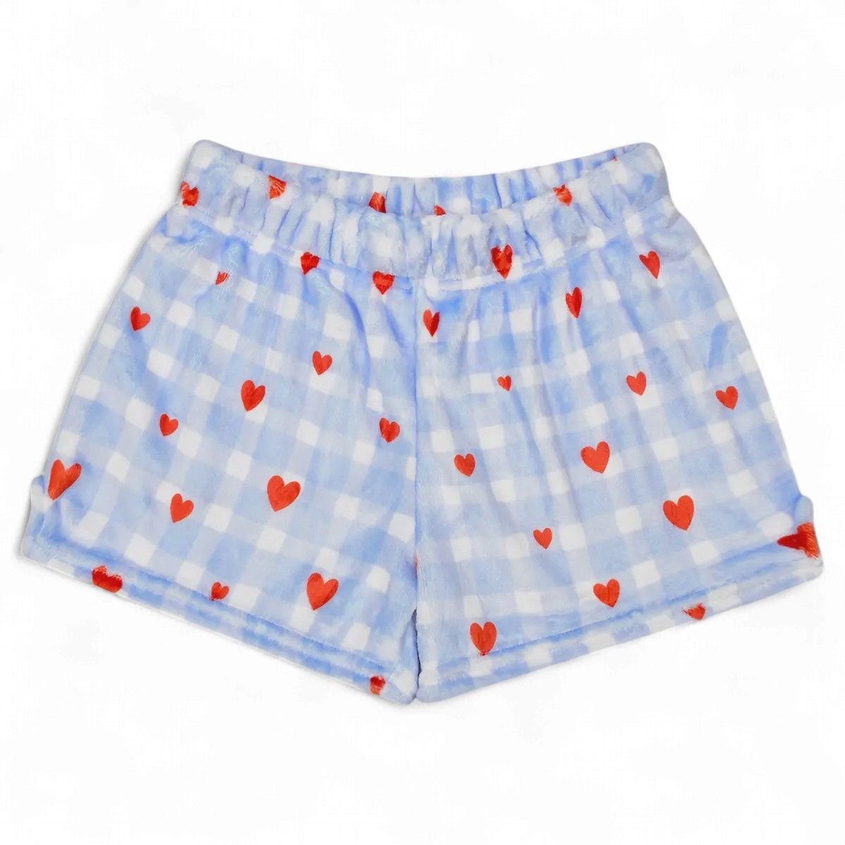Gingham Hearts Plush Shorts
