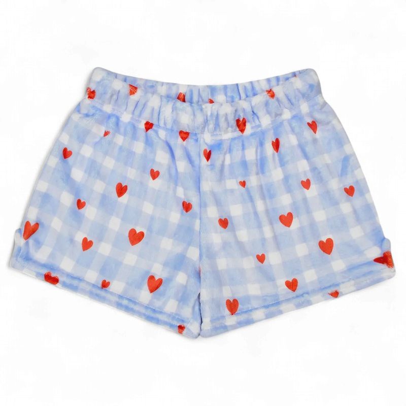 Gingham Hearts Plush Shorts