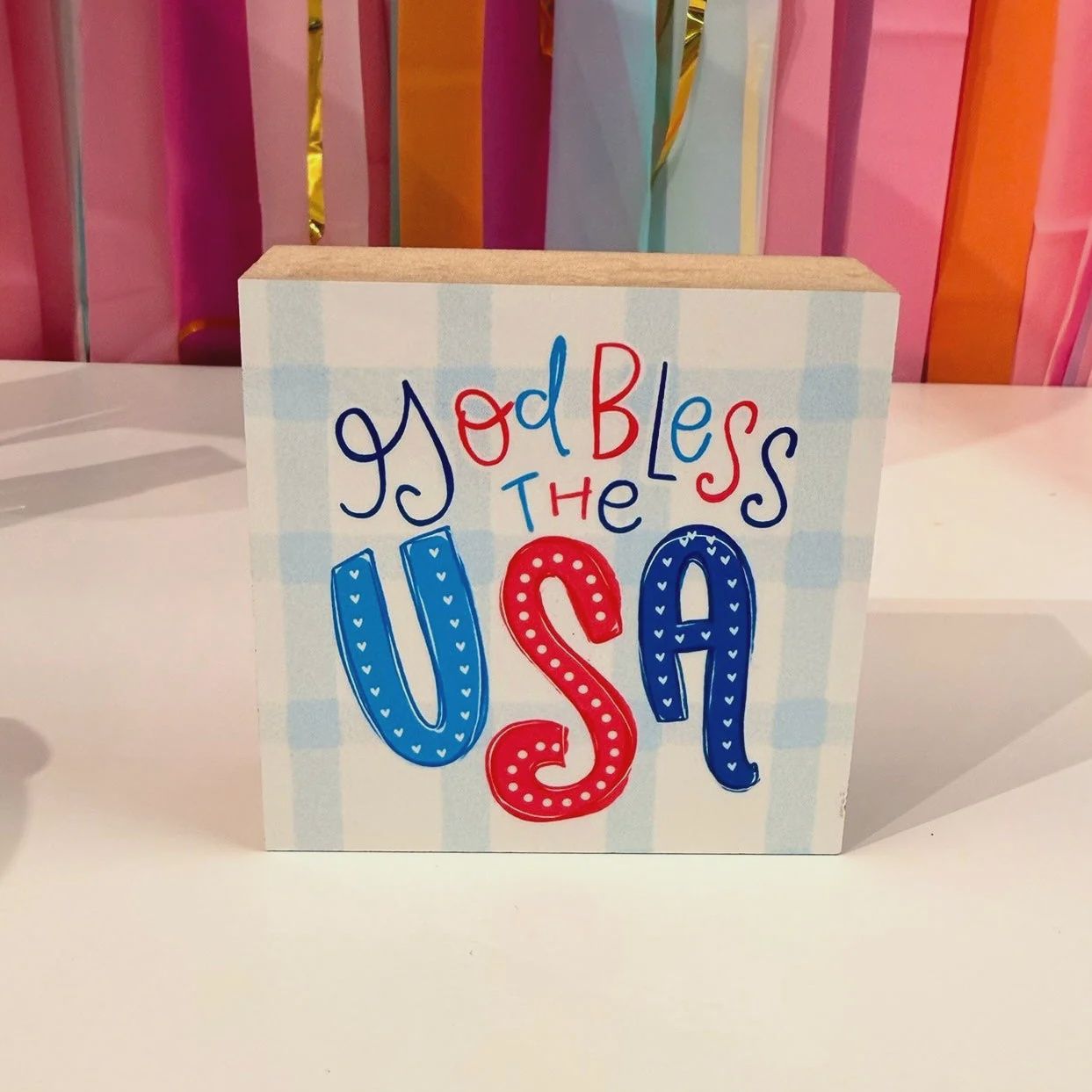God Bless The USA 4x4 Block
