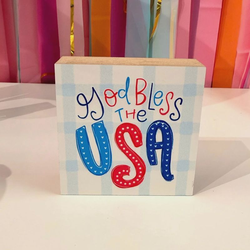 God Bless The USA 4x4 Block