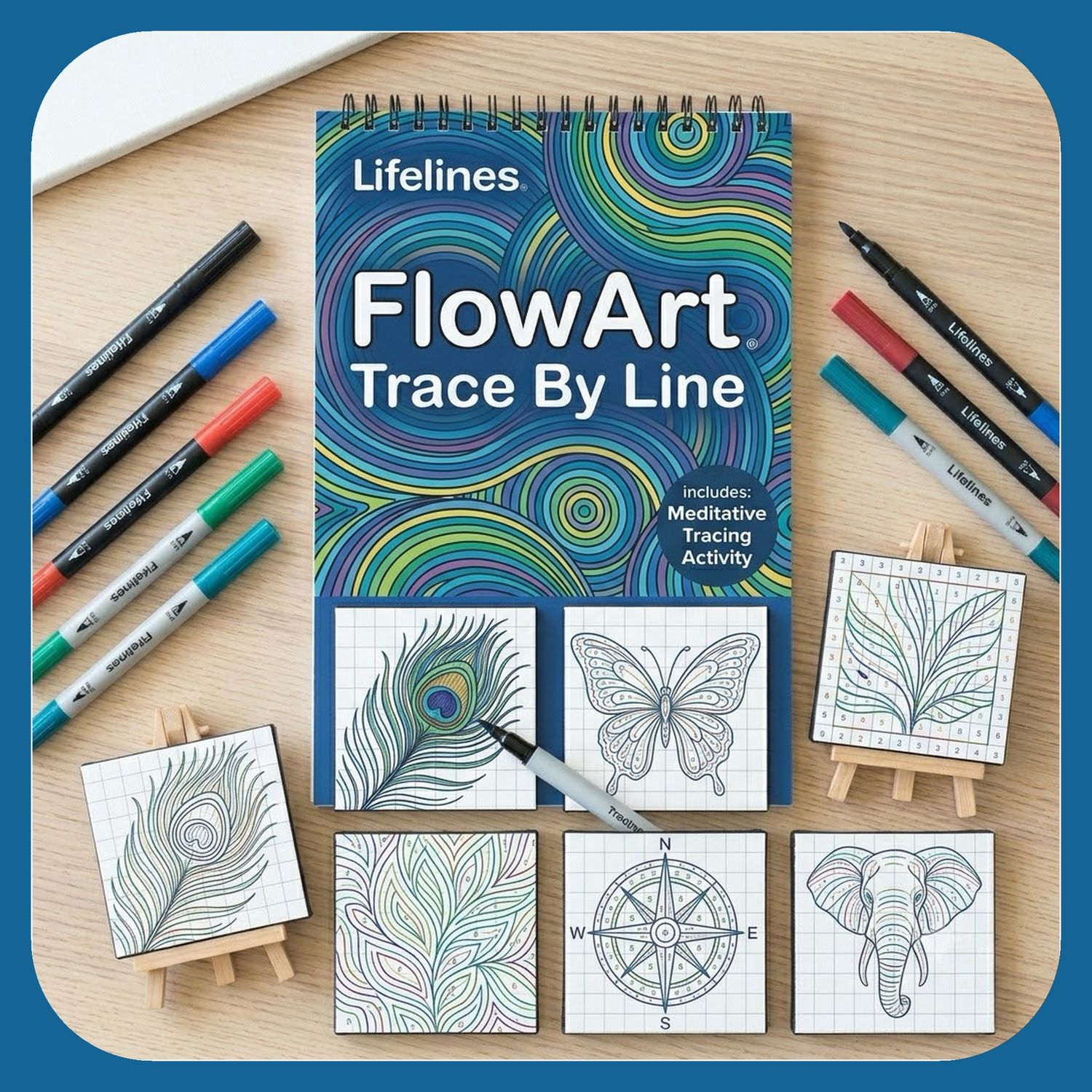Flow Art Trace By Line