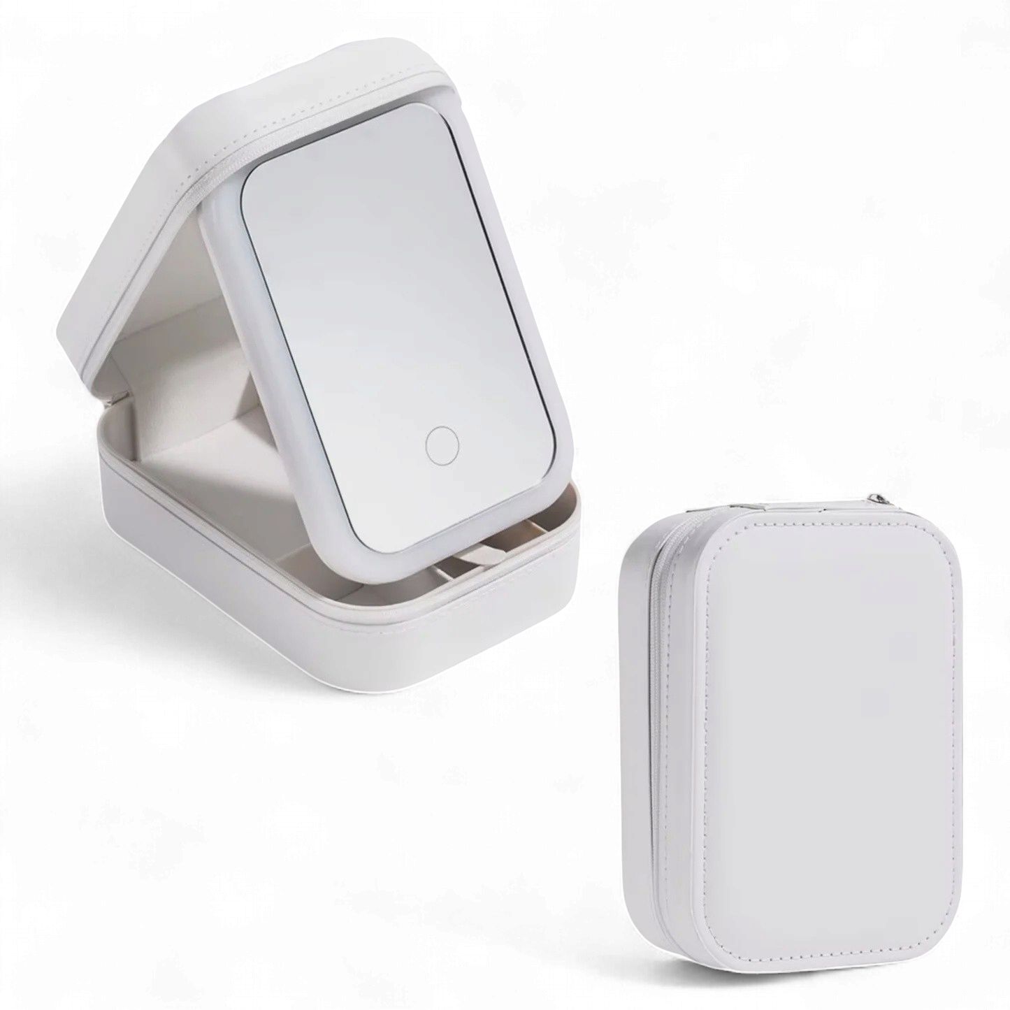 LED Light Mirror Jewelry Case