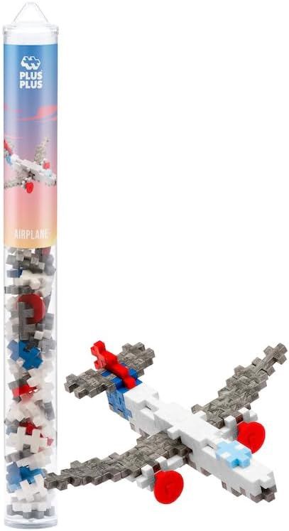 Plus Plus 70 pc Tubes- Transportation, Style: Airplane
